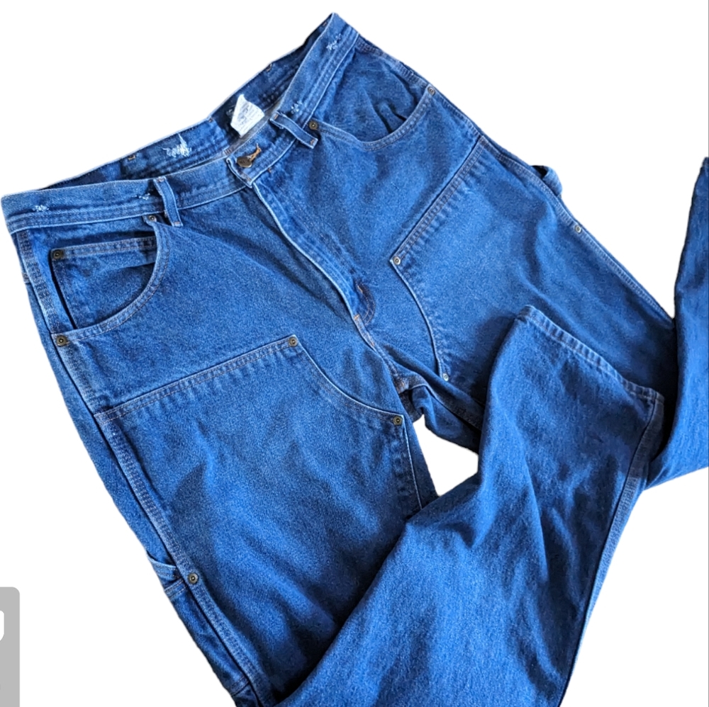 Key Logger Dungaree Double Front Carpenter Jeans Mens 38 x 34 Double Knee C